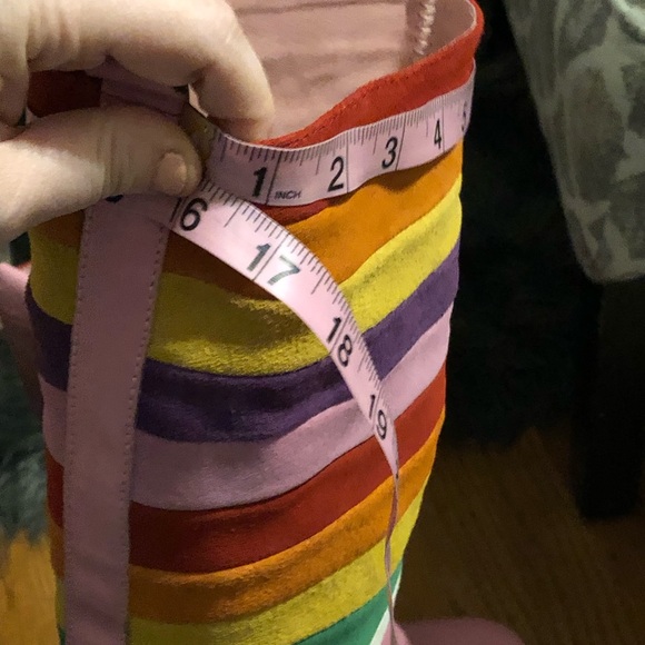 Lola Ramona ~ knee high rainbow boots~ excellent condition~woman 40 or USA 9-9.5 - Picture 14 of 16